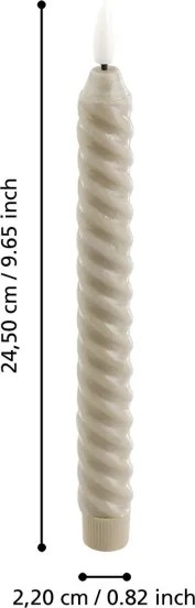 Eglo 422224 - SET 2x LED Candele ANDRAFIABE LED/1xAAA 24,5 cm beige