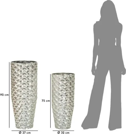 Porta Vasi Coppia Silvy Cm Ø 37X92X-32X75