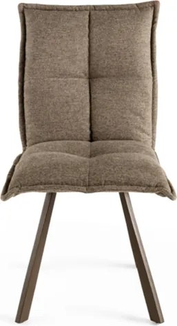 Sedia cucina tessuto Marrone - imbottito SILA 2 sedie