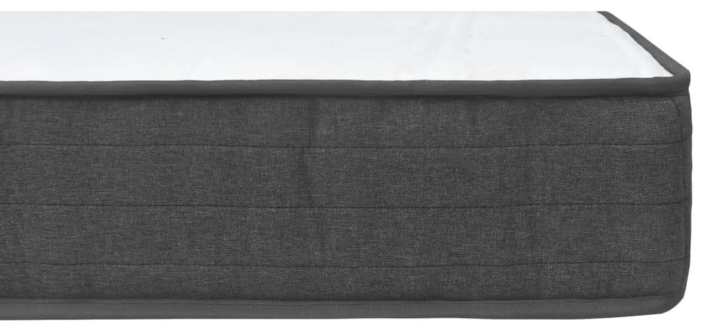 Letto a Molle Grigio Scuro in Tessuto 160x200 cm