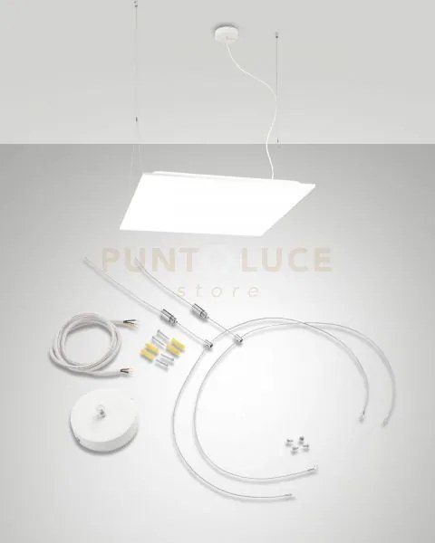Kit sospensione h.150 per ravello in metallo bianco