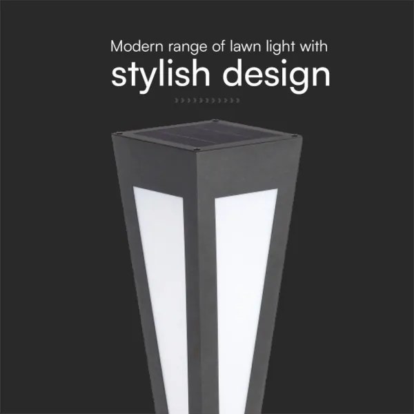 Lampada solare LED LED/2W/3,7V IP65 3000K nero