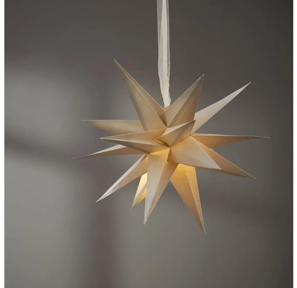 Eglo 411566 - Decorazione natalizia DECEMBER stella 1xE14/25W/230V 35 cm beige