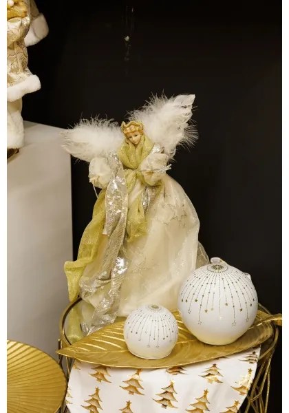 Decorazione natalizia 41 cm angelo oro