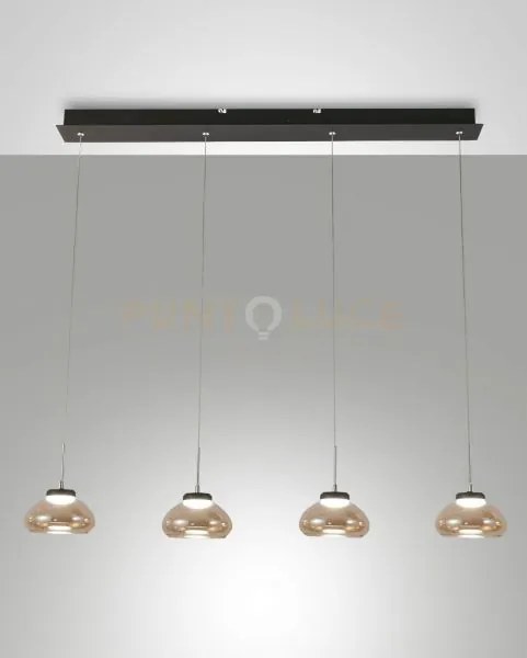 Arabella sospensione ambra 4 luci rettangolare a led 3000k - 32w - ...