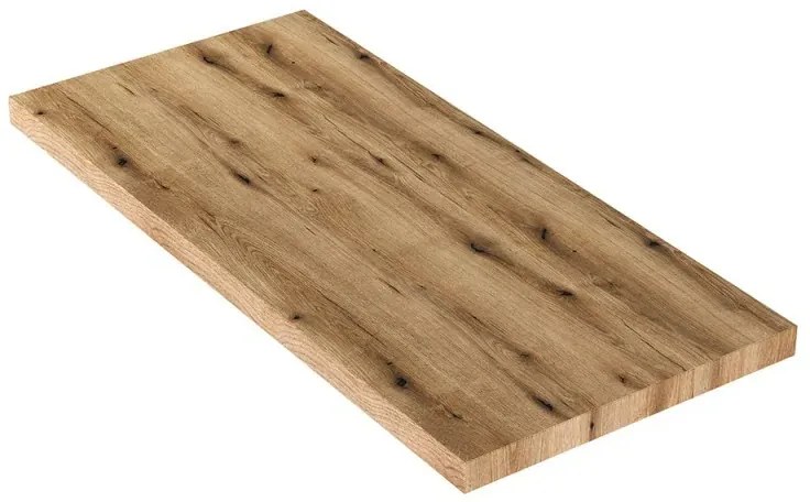 Mensola per lavabo dappoggio 100 cm in legno rovere naturale Linea
