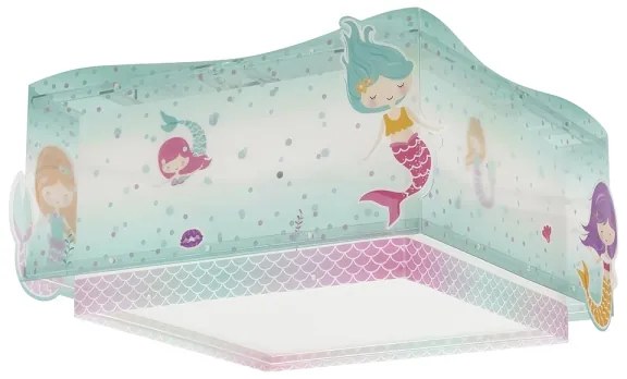 Dalber 63446 - Plafoniera per bambini MERMAIDS 2xE27/60W/230V