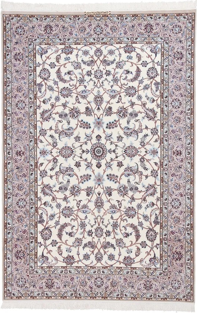 Nain Tappeto 180x270 Grigio (Iran) Annodato A Mano