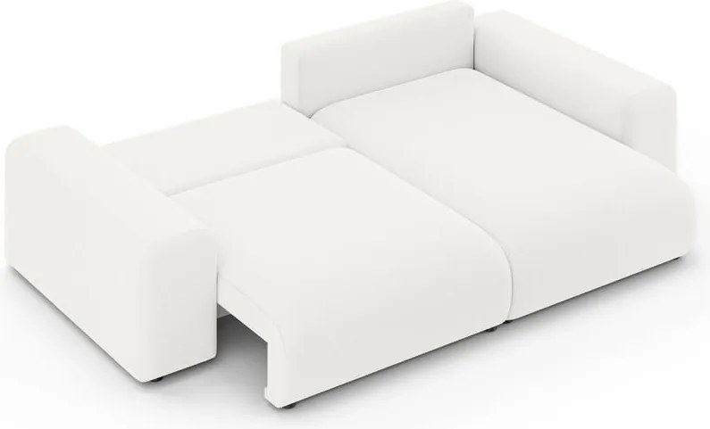 Divano angolare bianco allungabile/con contenitore (con composizione variabile) Luma – Ropez