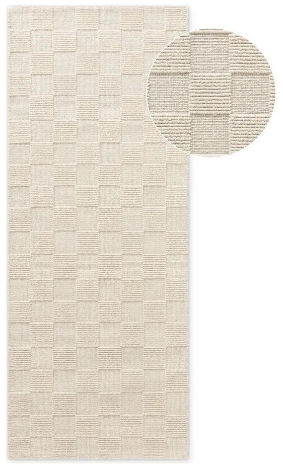 Passatoia color crema in lana tessuta a mano 80x200 cm Scala – Villeroy&Boch