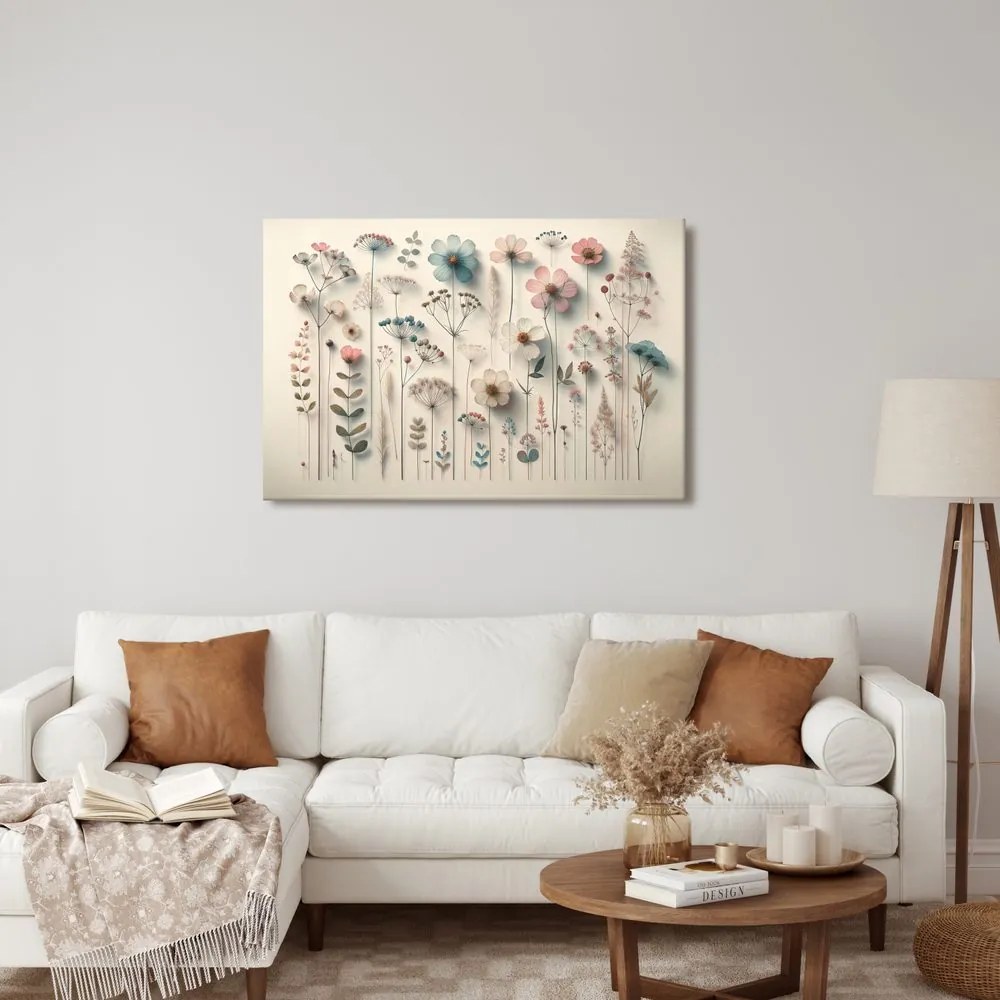 Quadro su tela – Fiori di campo secchi
