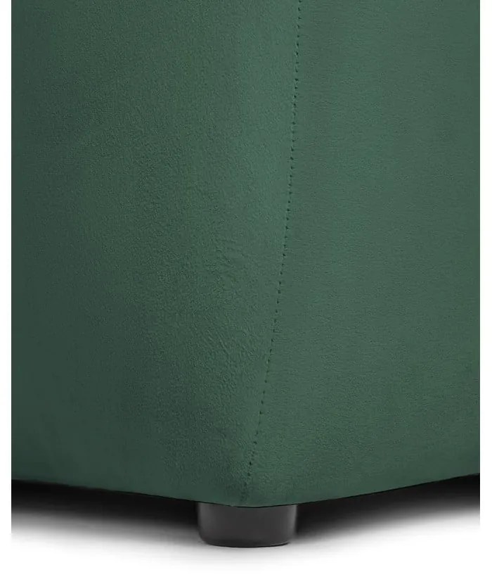 Divano angolare verde (con penisola a destra e chaise lounge) con rivestimento in velluto Cube – Bonami Selection