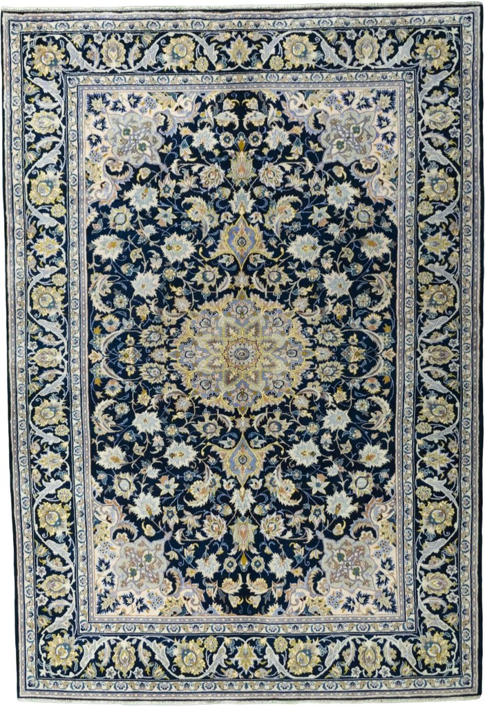Najafabad Tappeto persiano 220x320 Blu (Iran) Annodato A Mano