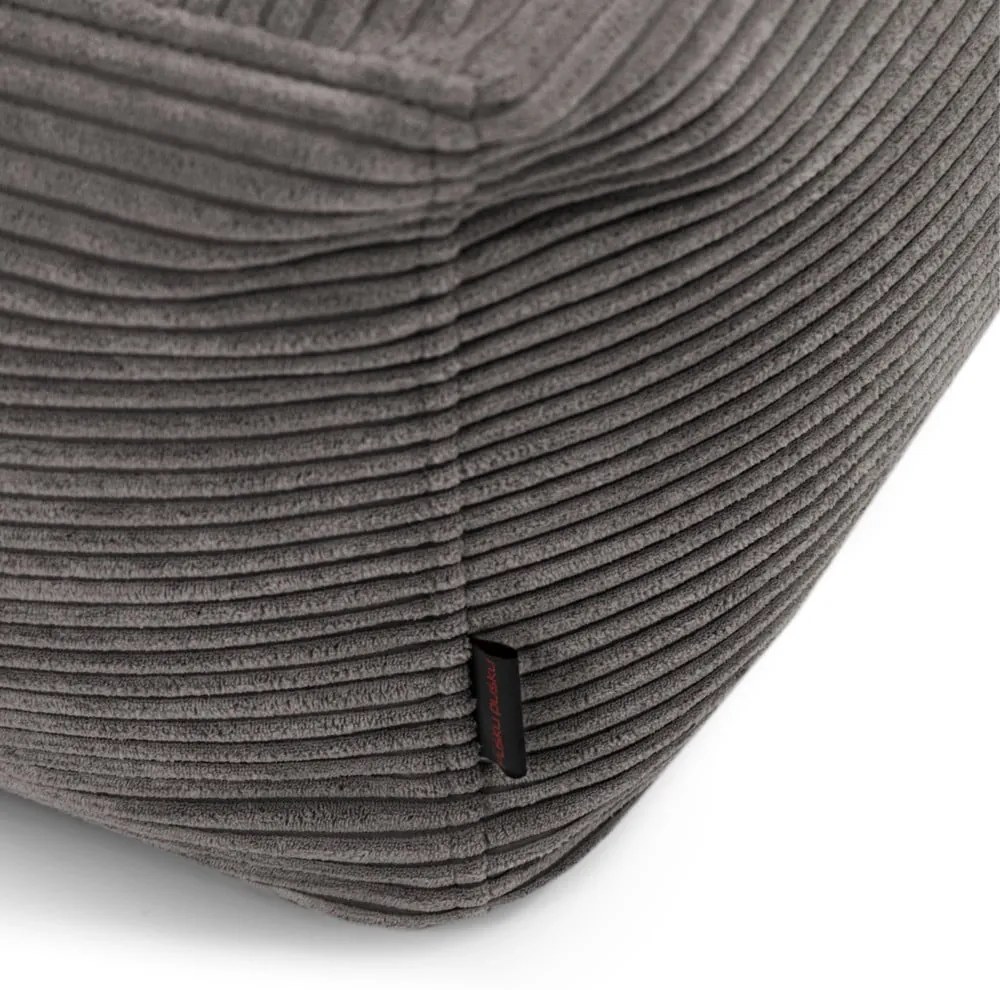 Puof a sacco blu con rivestimento in velluto a coste Softbox MooG – SLOWDOWN