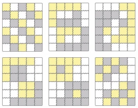 KINDERKRAFT -  Puzzle in foam LUNO 30pcs grigio/giallo