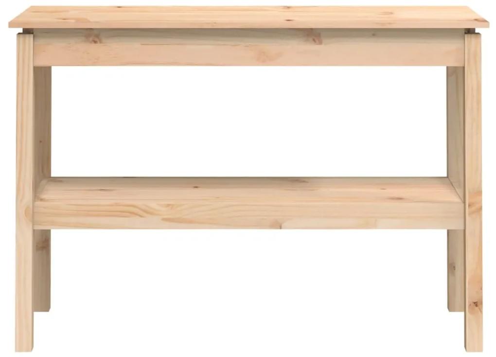 Tavolo consolle 110x40x75 cm in legno massello di pino