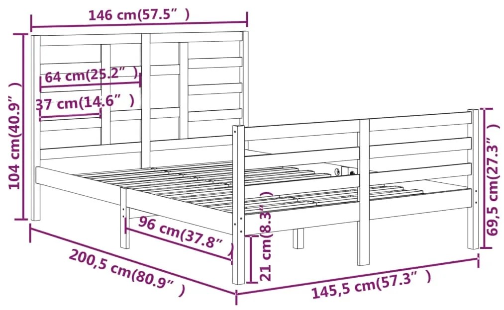 Giroletto Miele in Legno Massello 140 x 200 cm