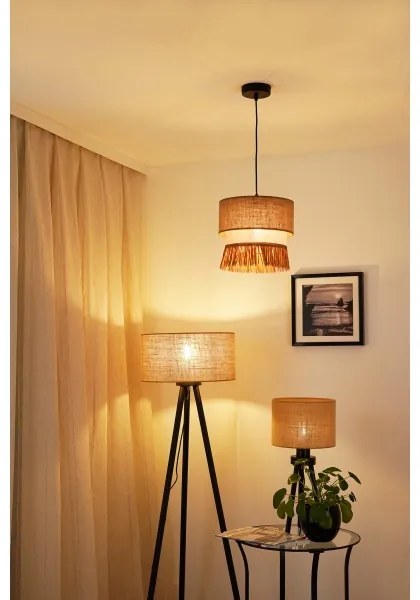 Brilagi - Lampadario a cavo WINNETOU BOHO 1xE27/15W/230V Ø 25 cm marrone/crema