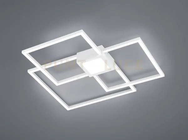 Hydra plafoniera led 38w 4400lm, 4000k bianca triplo quadrato + luc...