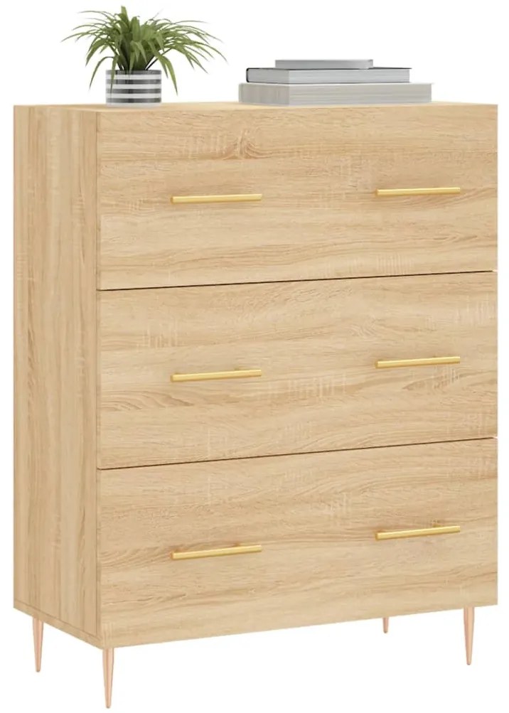 Credenza rovere sonoma 69,5x34x90 cm in legno multistrato