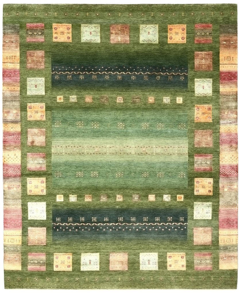 Loribaft Tappeto 300x250 (Indian) Annodato A Mano