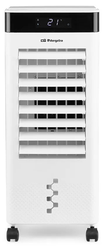 Climatizzatore 3 in 1 Orbegozo AIR 37 Purifica, Umidifica e Rinfresca - Potenza 65W - Display Digitale - Timer 12h - Serbatoio 6L - 3 Velocità - Lamelle Oscillanti - Ruote Pivottanti - Silenzioso e Facile da Usare