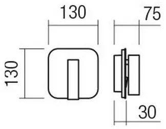 Redo 01-1491 - Lampada da parete QUDA LED/6W/230V + LED/3W CRI 90 bianca