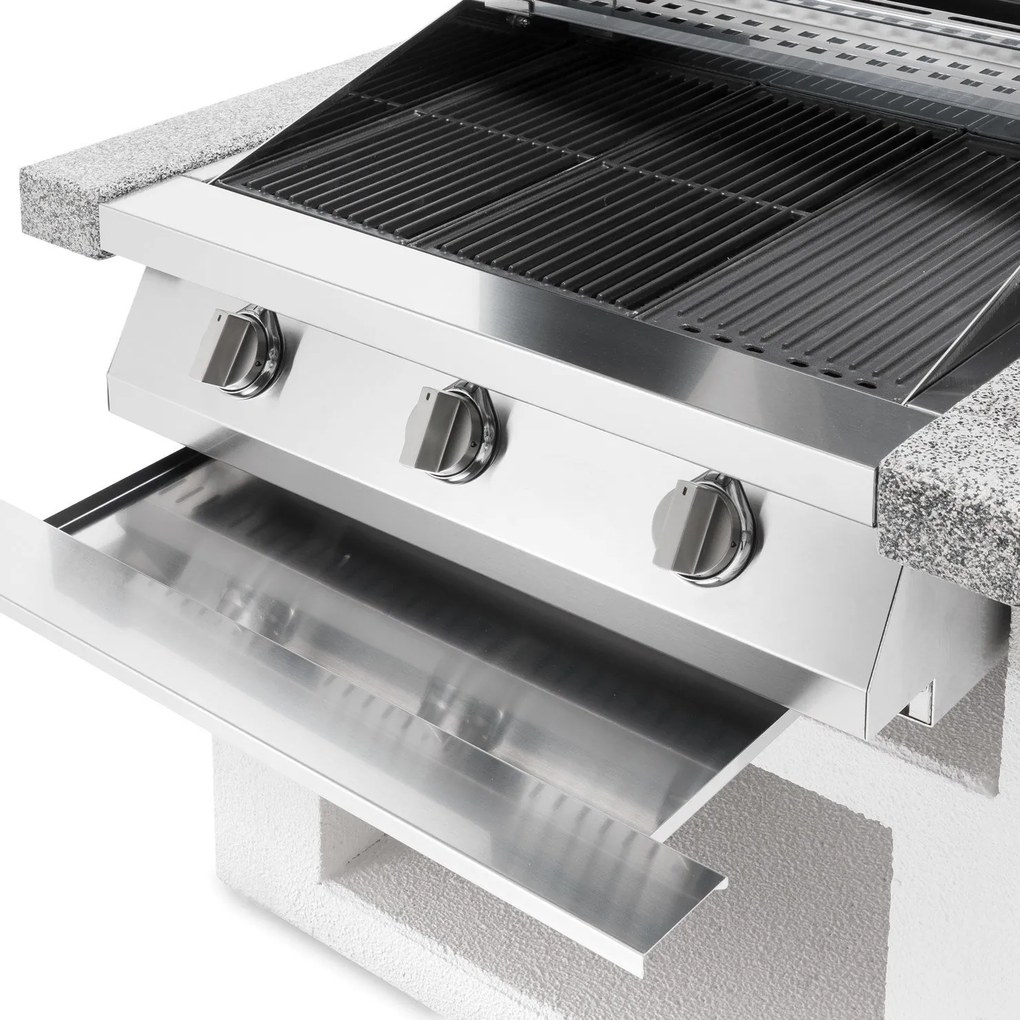 Palazzetti Romeo 70 grill a gas extralarge con 3 bruciatori accensione one-touch in acciaio