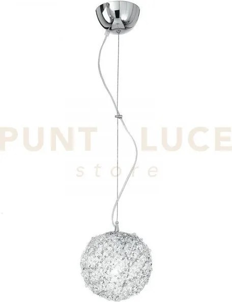 Lampadario a sospensione astra cromo 1 luce attacco e27 20x120cm al...