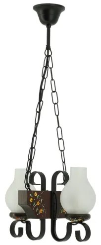 Brilagi - Lampadario a catena QUEEN 2xE14/40W/230V faggio/wengé