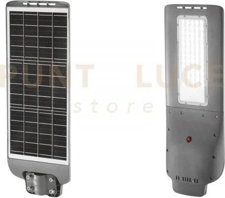 Faro solare stradale led aureus antracite 20w 1600lm 3000k con pann...