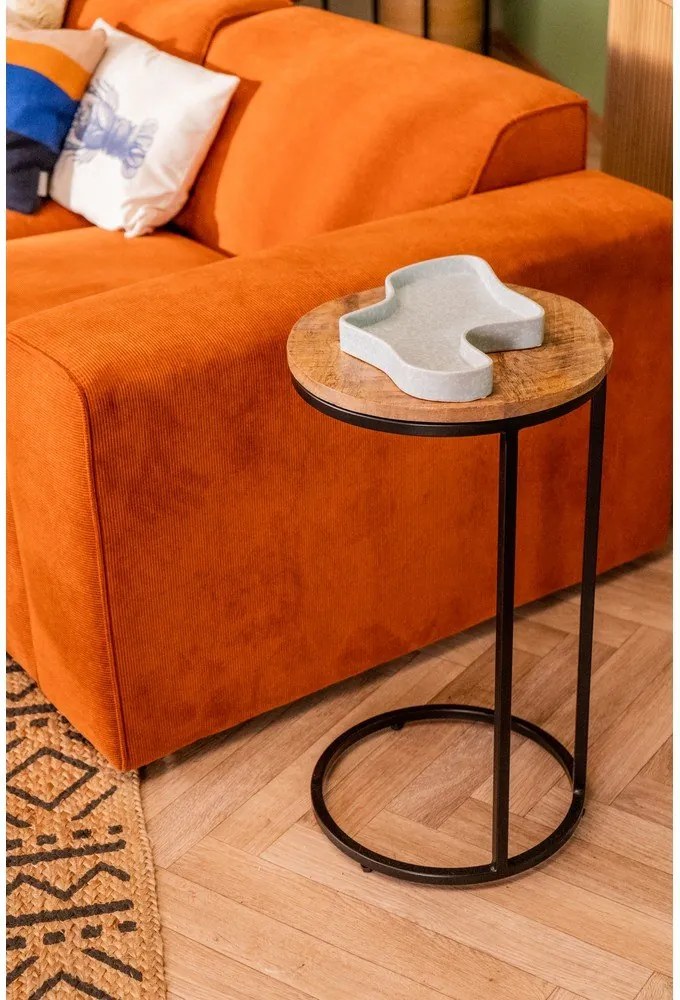 Divano in velluto a coste arancione 202 cm Sting - Scandic