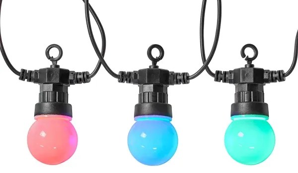 Nedis WIFILP03C10 - Catena decorativa LED RGB 10xLED 12m IP65 Wi-Fi Tuya