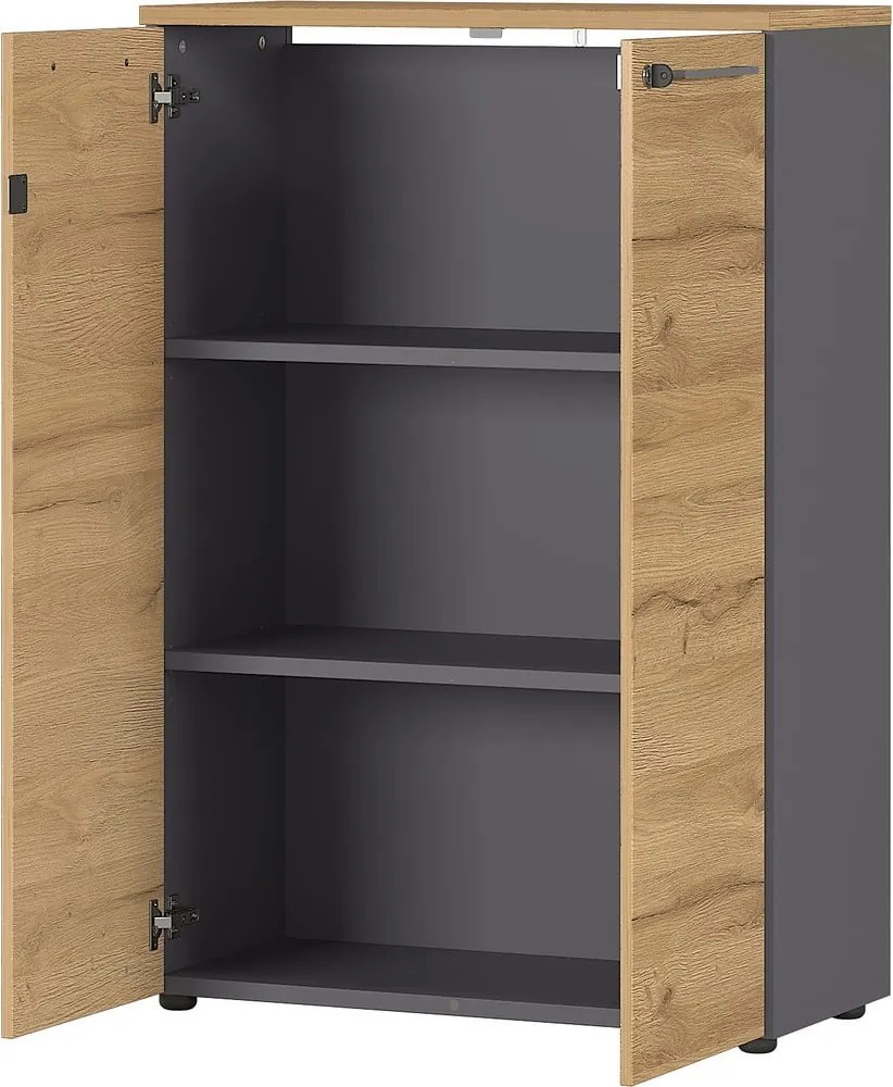 Mobile in rovere naturale antracite 80x120 cm Agenda - Germania