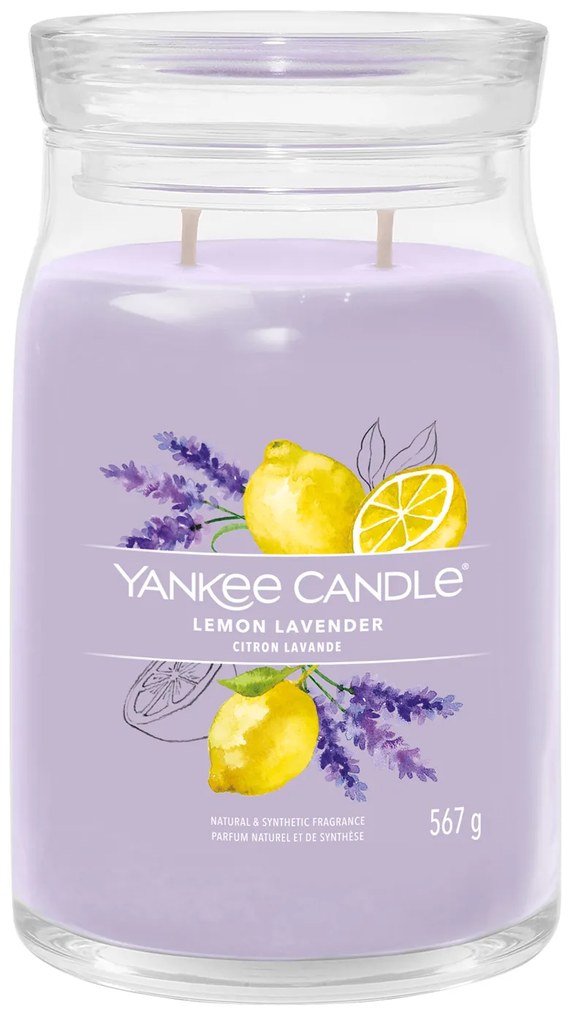 Lemon Lavender, candela in giara grande Yankee Candle