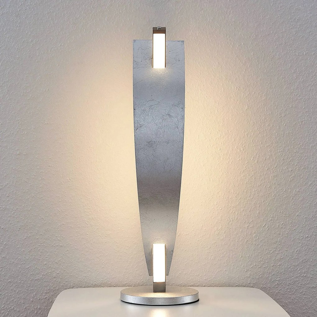 Lampada da tavolo a LED Marija Lucande, dimmerabile, Cromo / Argento, Soggiorno / Sala da pranzo, Metallo, Moderno, Lampada da tavolo LED