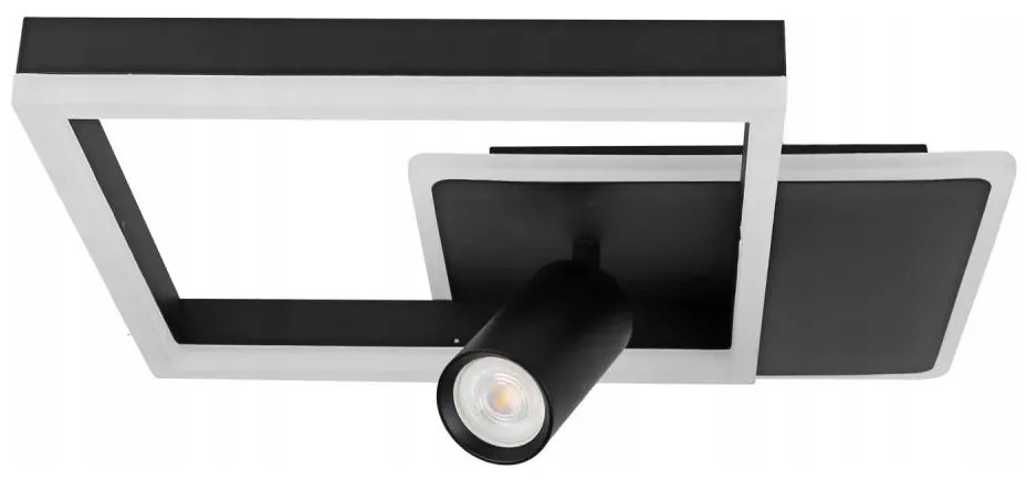 Plafoniera LED/38W/230V + 1xGU10/30W nero