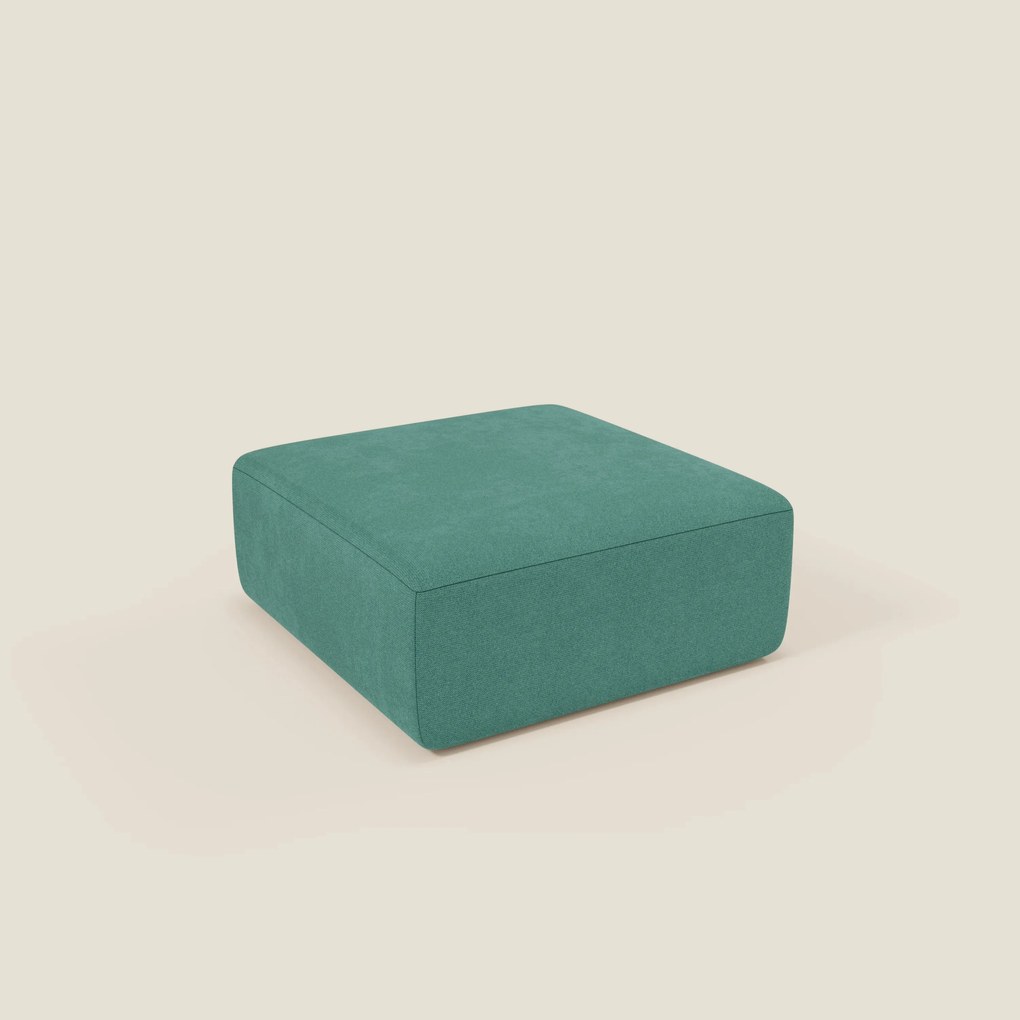 BonBon pouf divano modulare in 2 dimensioni in tessuto smacchiabile T23 verde acqua