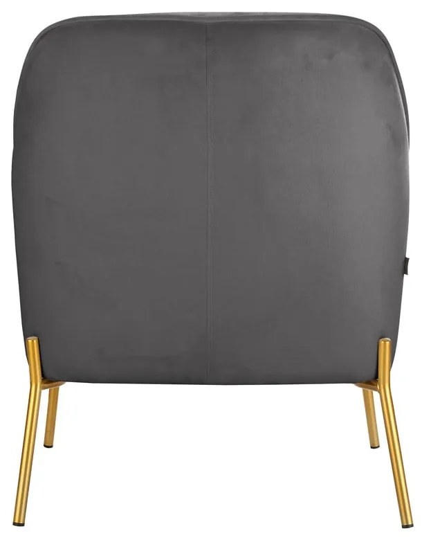 Poltrona grigia in velluto Runa - Støraa