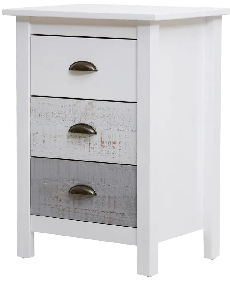 Comodino bianco e grigio Romantica - Marckeric