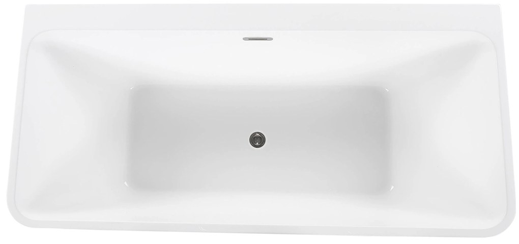 Vasca da bagno freestanding bianca 170 x 80 cm HASSEL Beliani