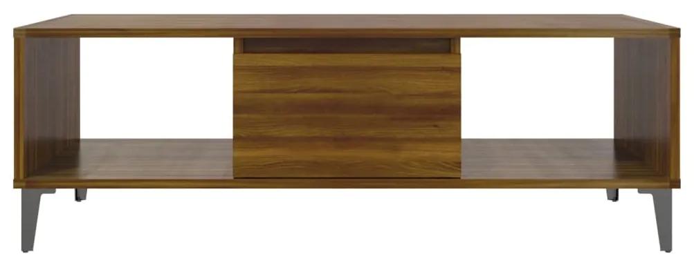 Tavolino da salotto rovere marrone 103,5x60x35cm in truciolato