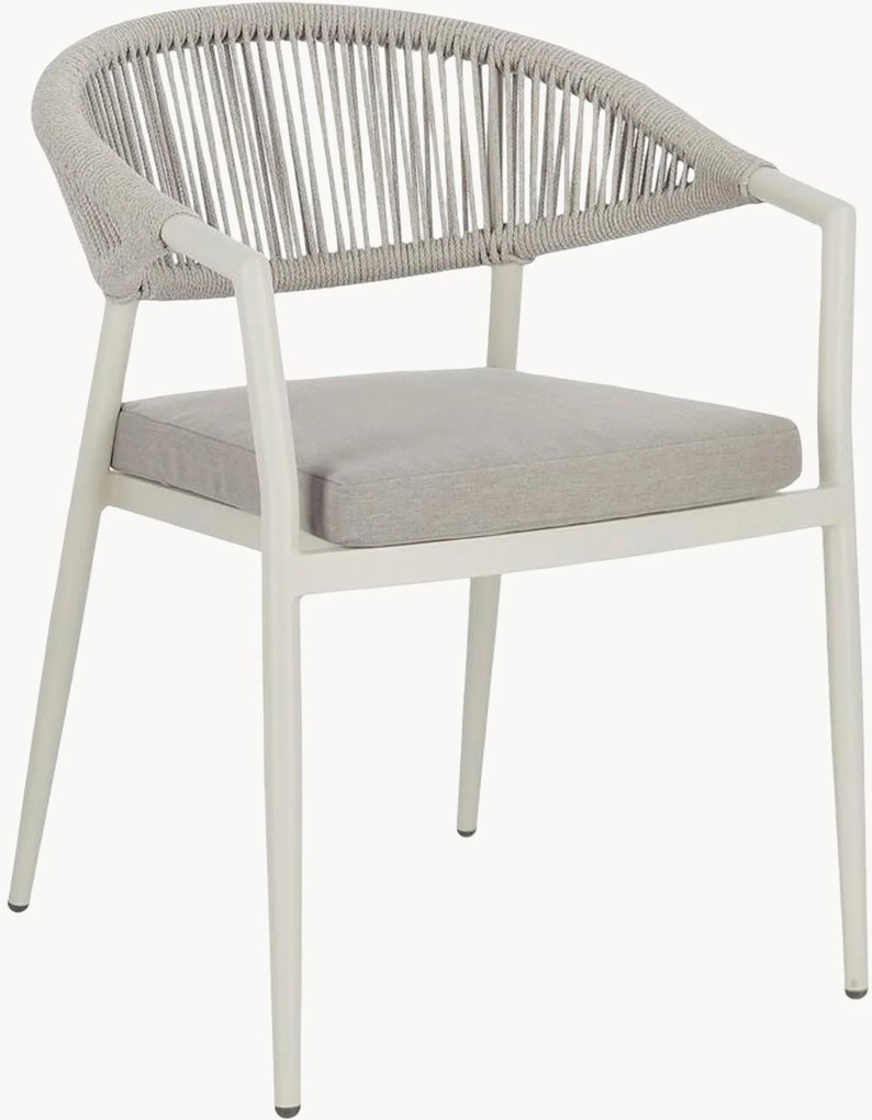 Set di 4 sedie da giardino impilabili con braccioli Millor