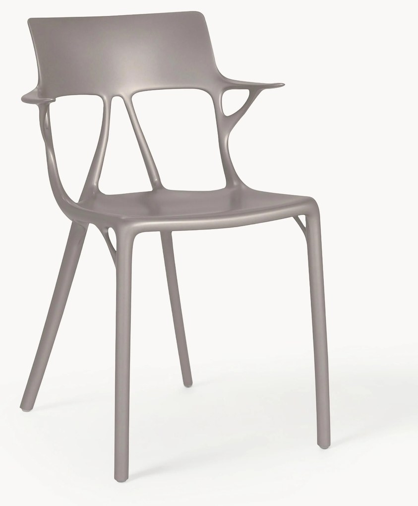 Sedie con braccioli in plastica A. I. 2 pz