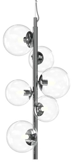 ONLI - Lampadario a sospensione con cavo KIMBERLY 6xG9/6W/230V cromo lucido