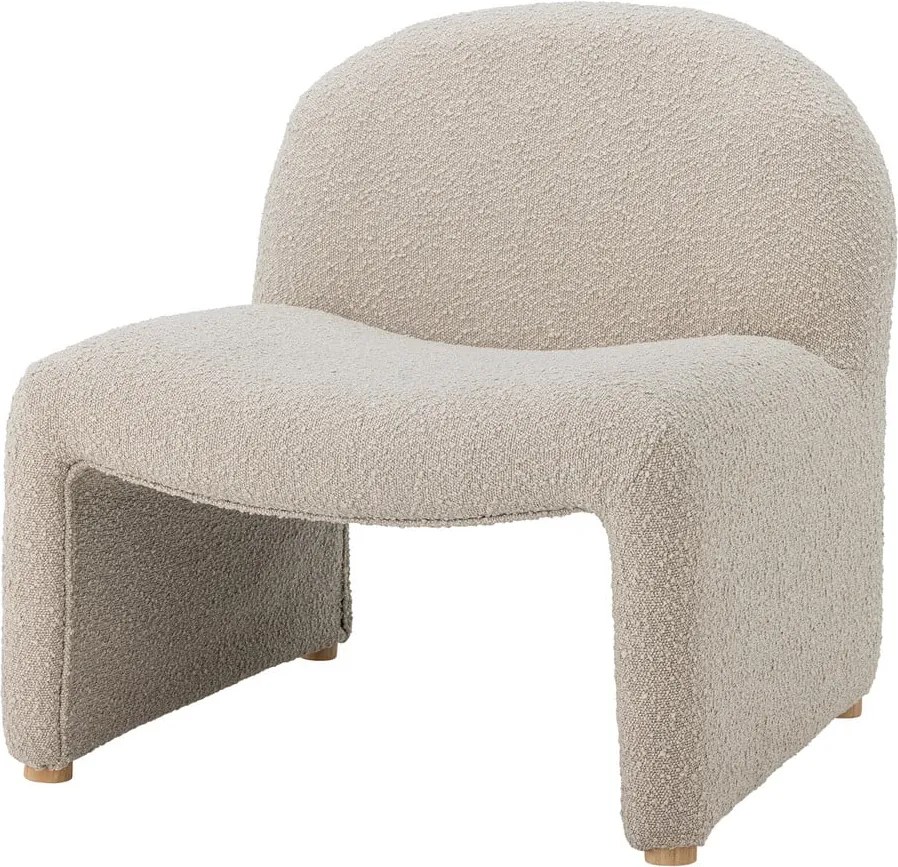 Poltrona color crema in tessuto bouclé Neel - Bloomingville