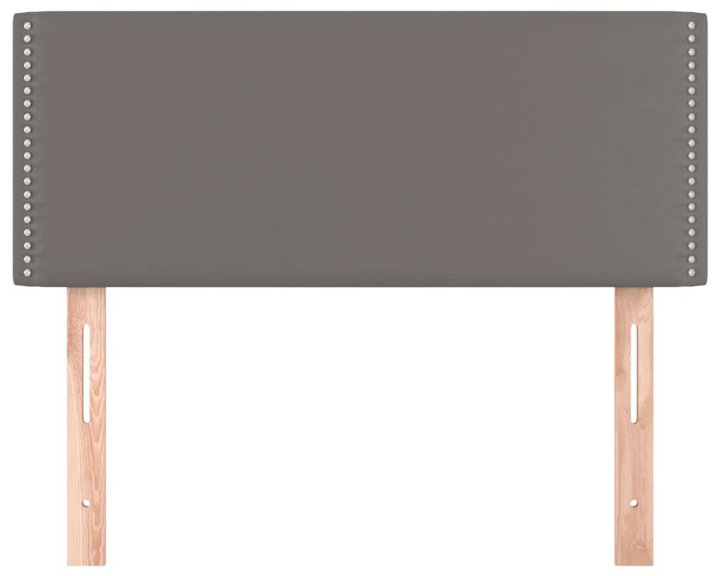 Testiera grigio 90x5x78/88 cm in similpelle