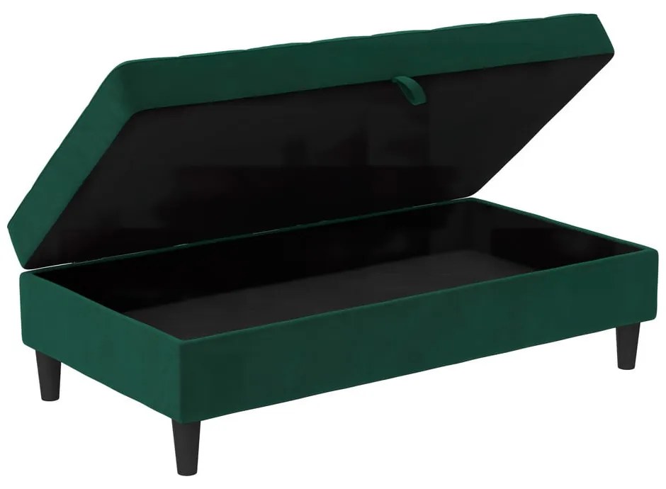 Poggiapiedi in velluto verde Presley - Støraa