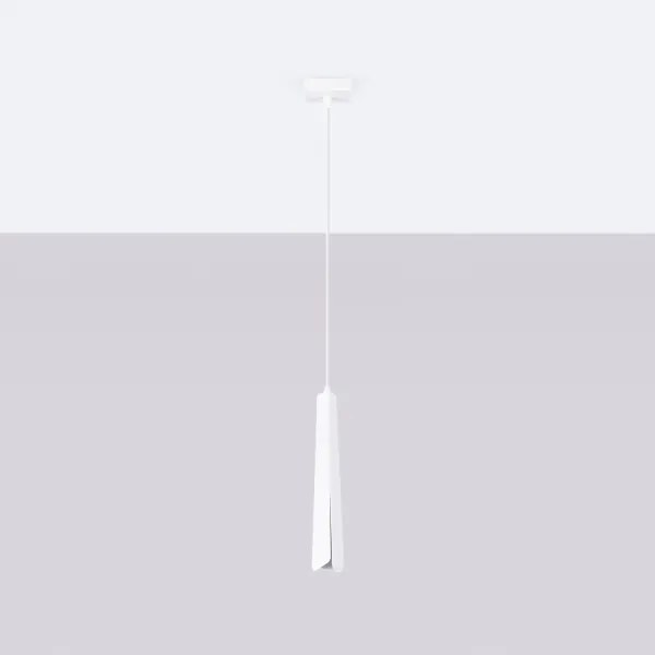 Sollux SL.1397 - Lampadario a sospensione con filo PRYSM 1xG9/8W/230V bianco
