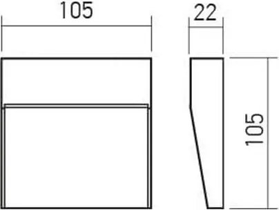 Redo 90474 - Applique a LED da esterno LANDER LED/3W/230V IP54 bianco